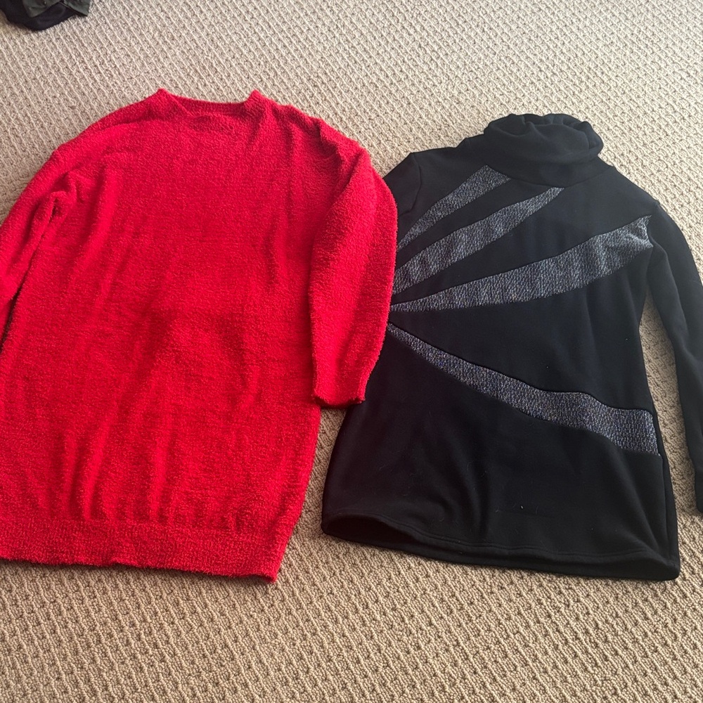 Red and Black Sweater Set
